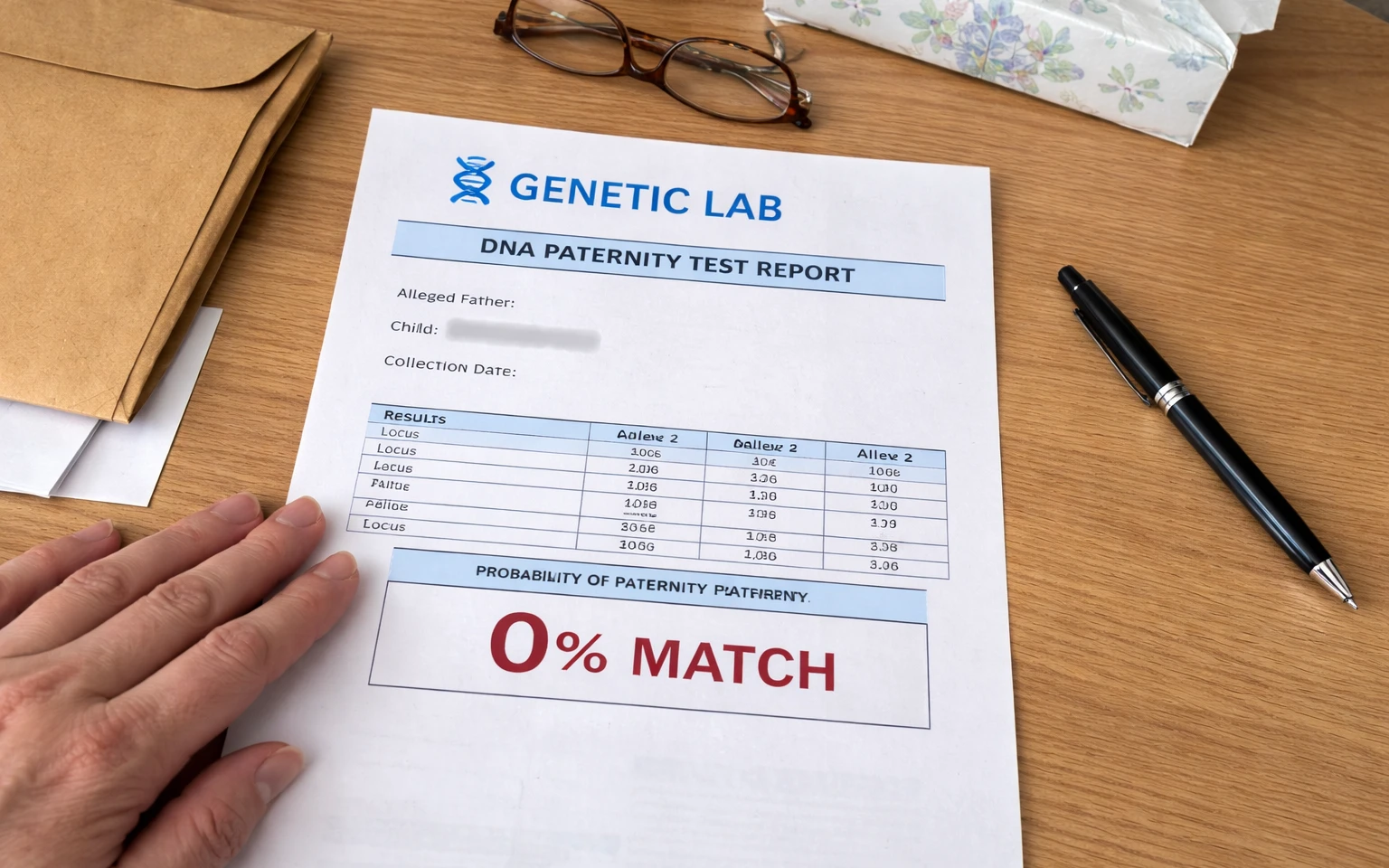 Genetic examination result | AI-generated image