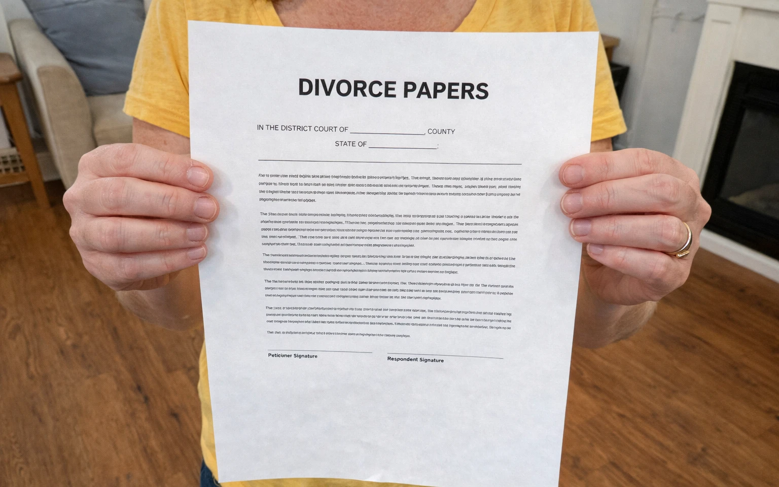 Divorce documents | AI-generated image