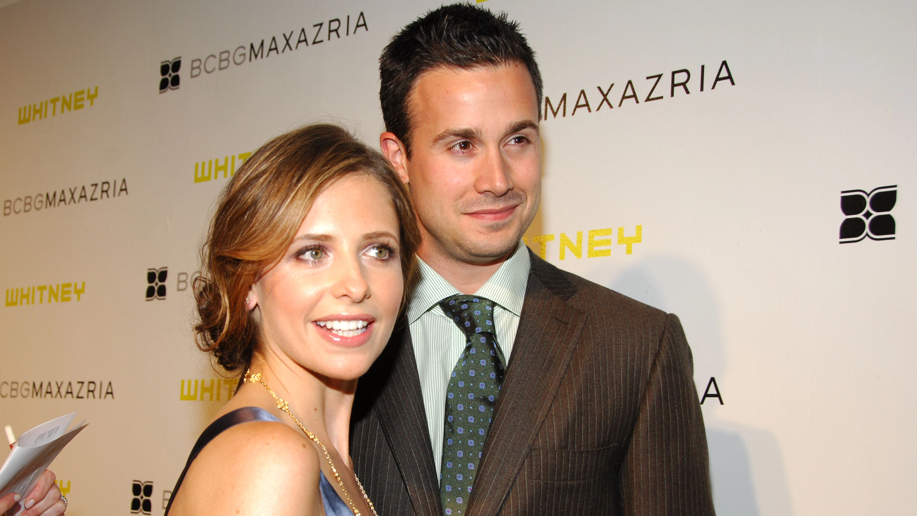 Sarah Michelle Gellar and Freddie Prinze Jr. attend Whitney Contemporaries Host ART PARTY. Source:Getty Images